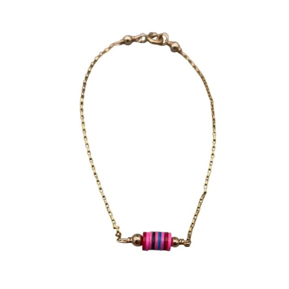 1/20 Gold-Filled Rainbow Beads Box Chain Bracelet Spring Ring Closure - Picture 1 of 6